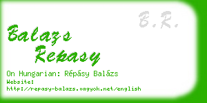 balazs repasy business card